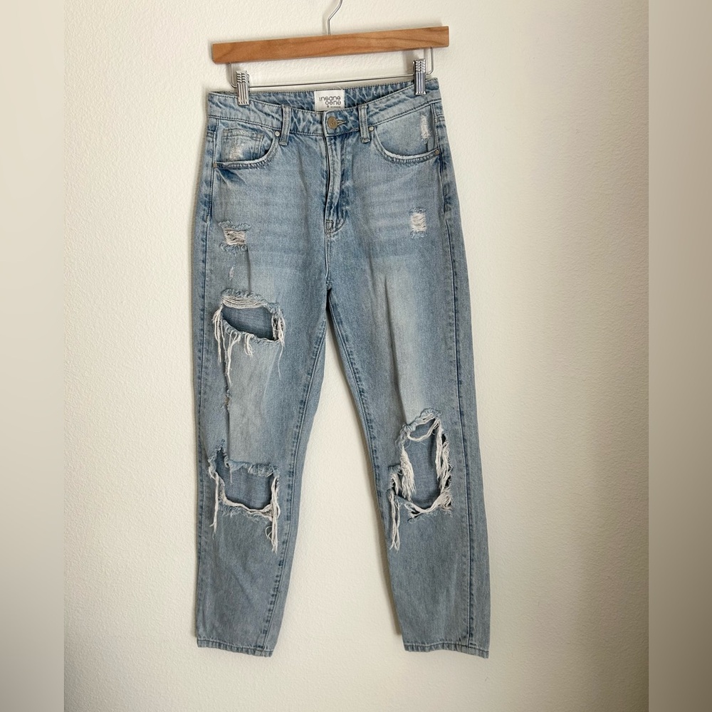 Insane Gene Light Wash Distressed Jeans - Size 3/25